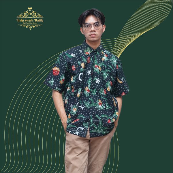 Kemeja Batik Tulis – Lengan Pendek (7) ( Batik Tulis Shirt - Short Sleeve (7) )