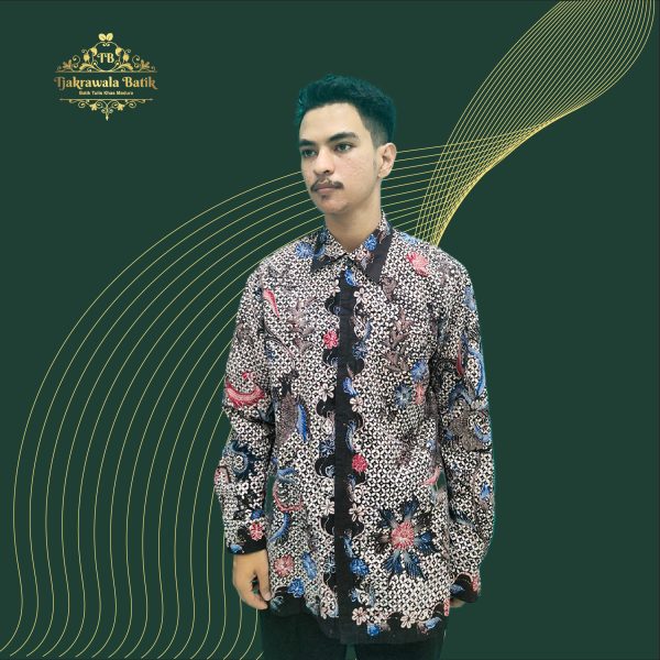 Kemeja Batik Pria Lengan Panjang Motif Bang Kopi