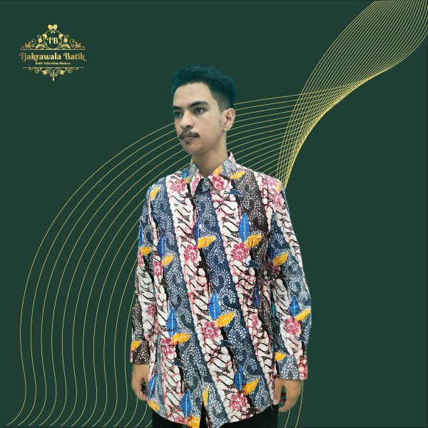 Kemeja Batik Pria Lengan Panjang Motif Tasek Melaya
